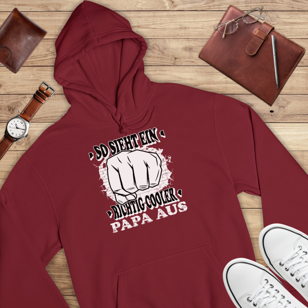 So sieht ein richtig cooler Papa aus - Bio Hoodie