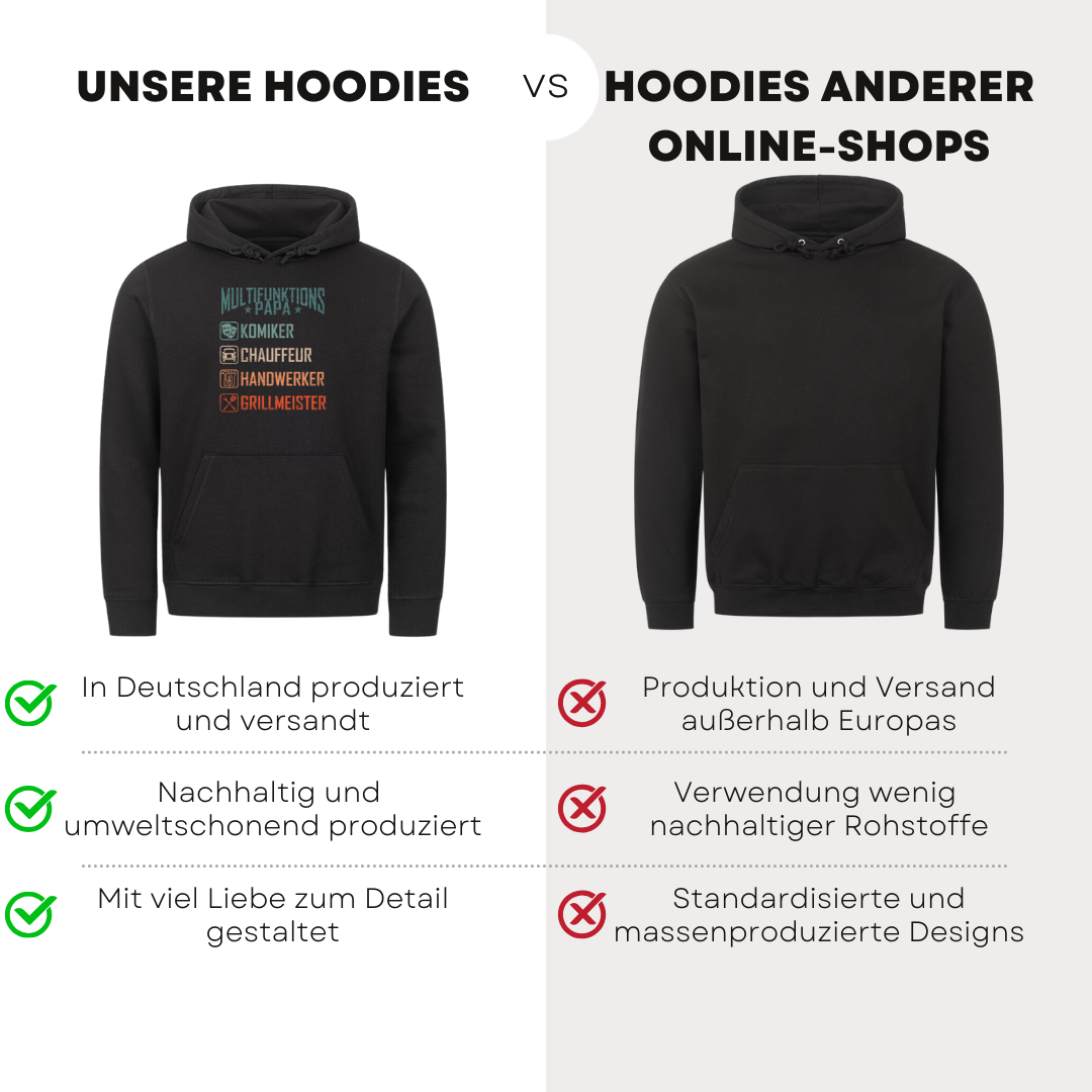 Multifunktionspapa Retro - Bio Hoodie