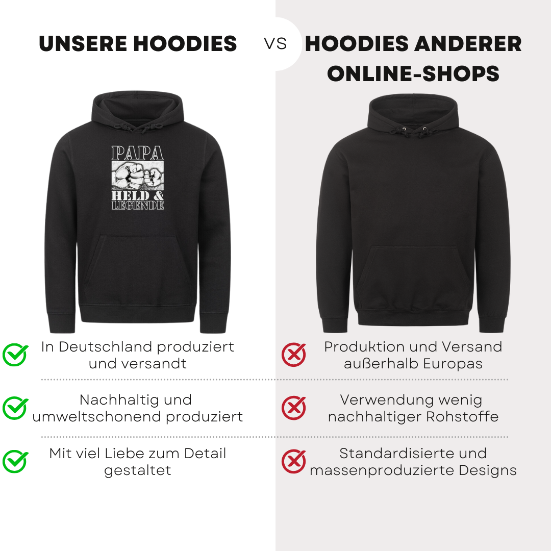 Papa Held & Legende - Bio Hoodie