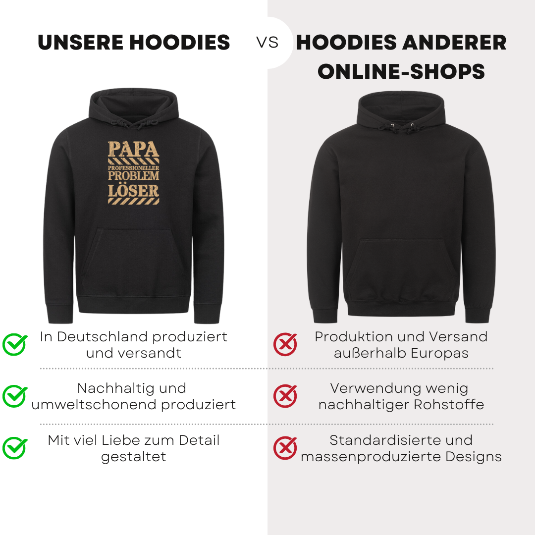 Papa professioneller Problemlöser - Bio Hoodie