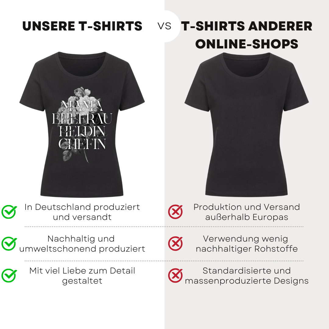Mama Ehefrau Heldin Chefin - Bio T-Shirt