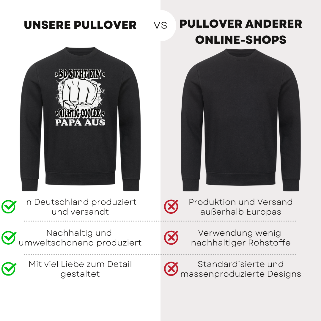 So sieht ein richtig cooler Papa aus - Bio Pullover