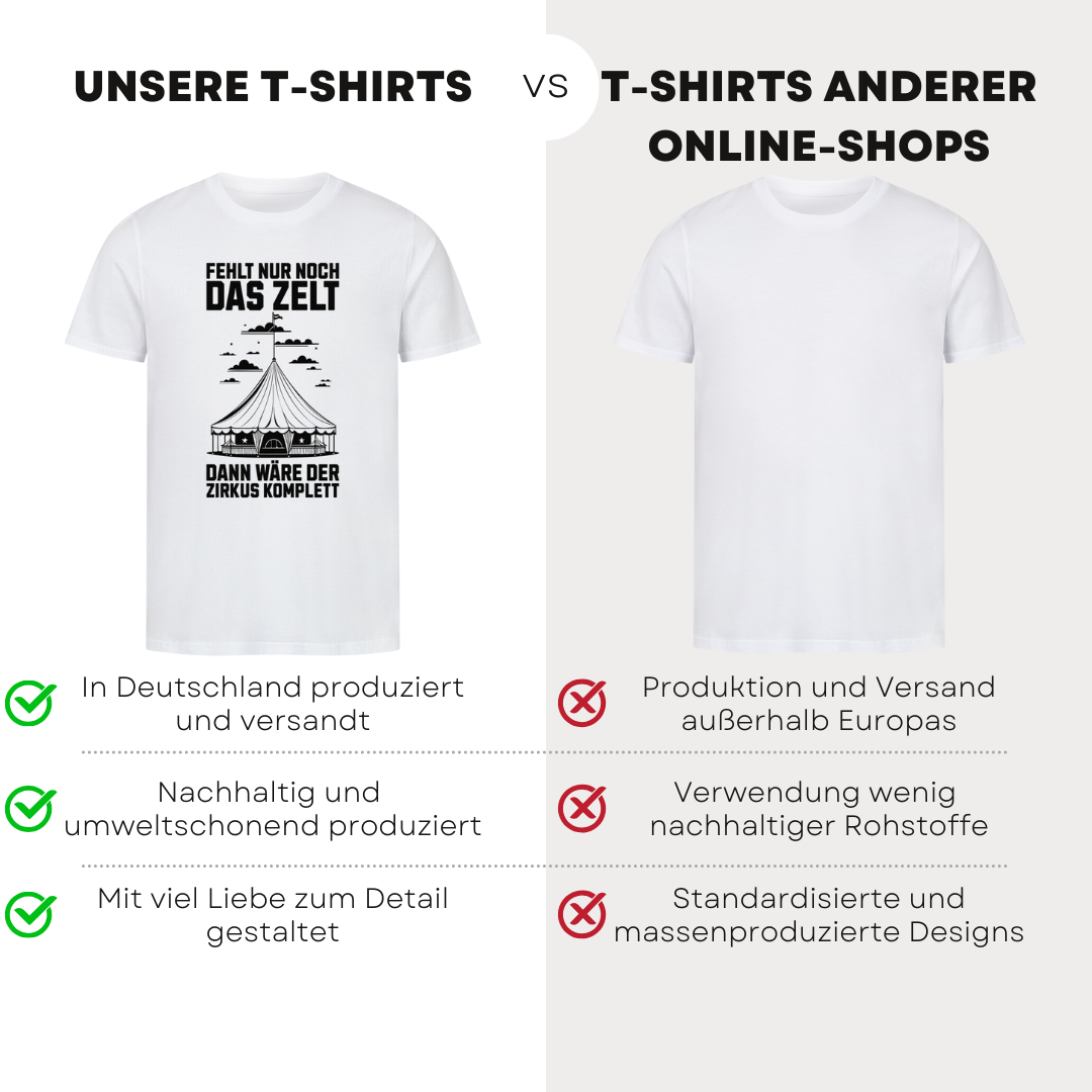 Fehlt nur noch das Zelt - Bio T-Shirt