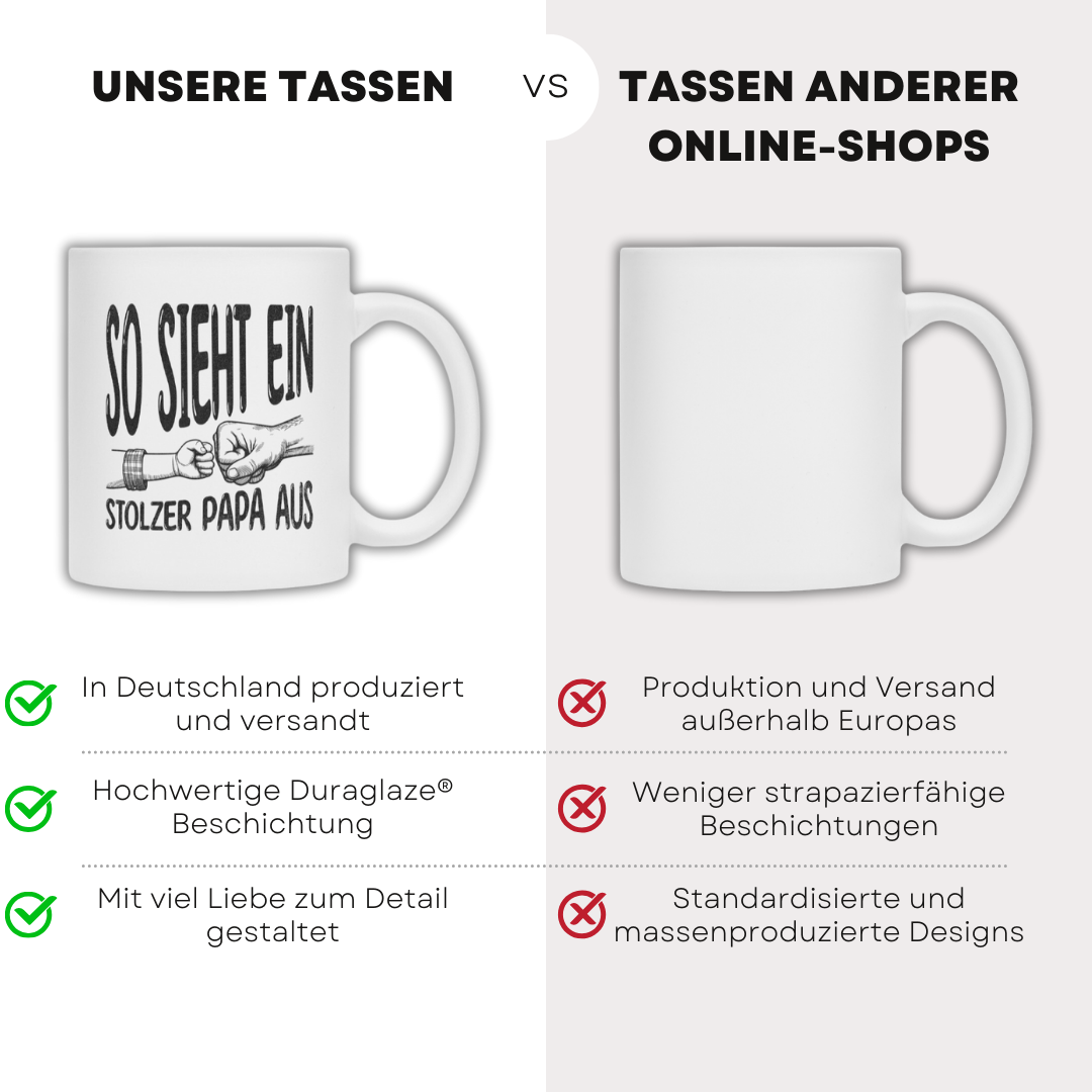 So sieht ein stolzer Papa aus - Tasse