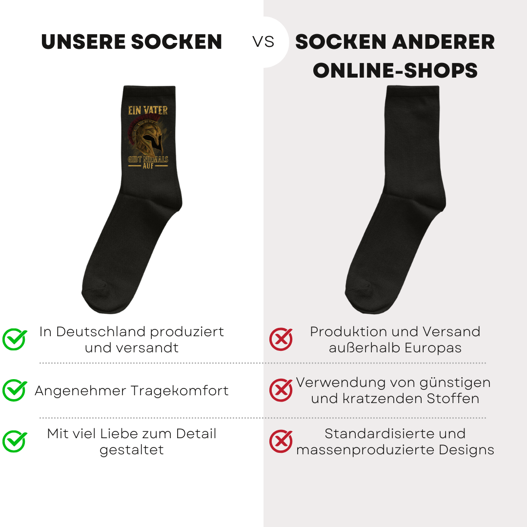 Ein Vater gibt niemals auf - Socken