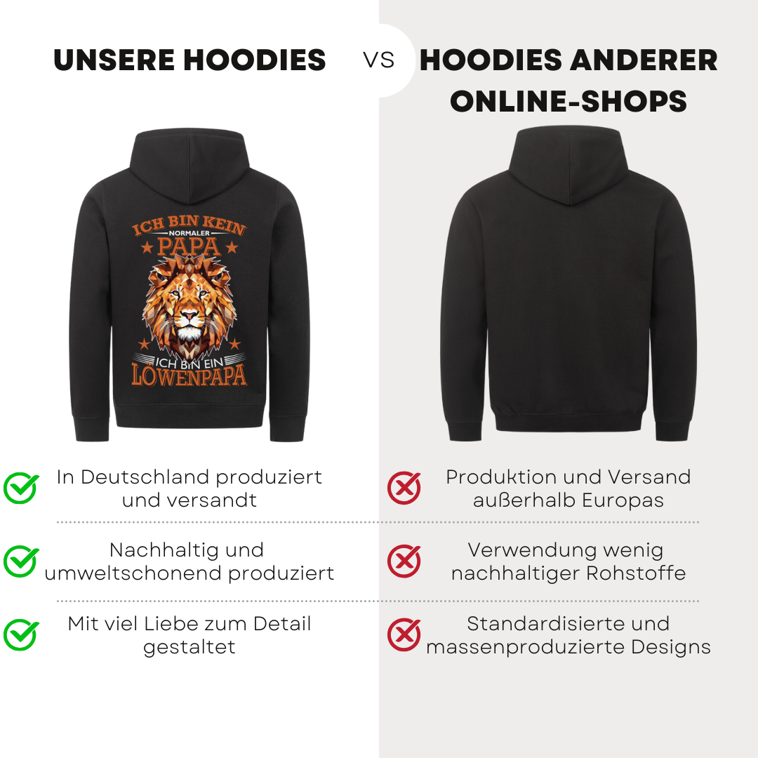 Ich bin kein normaler Papa ich bin ein Löwenpapa - Bio Hoodie