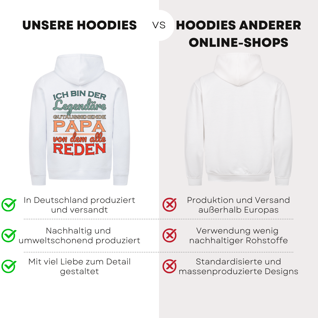 Ich bin der legendäre gutaussehende Papa - Bio Hoodie