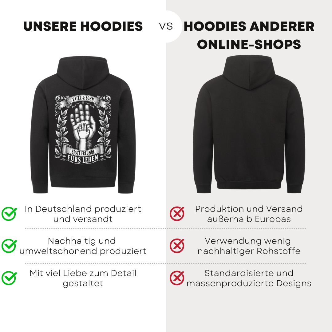 Beste Freunde fürs Leben - Bio Hoodie