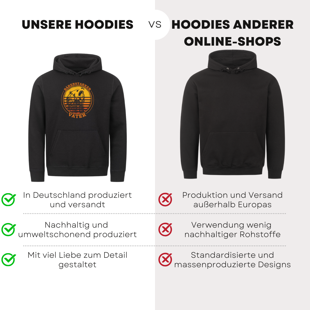 Bärenstarker Vater - Bio Hoodie