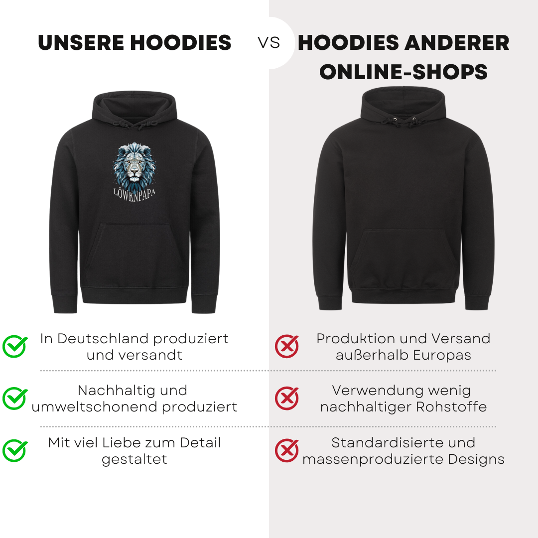 Löwenpapa IV - Bio Hoodie