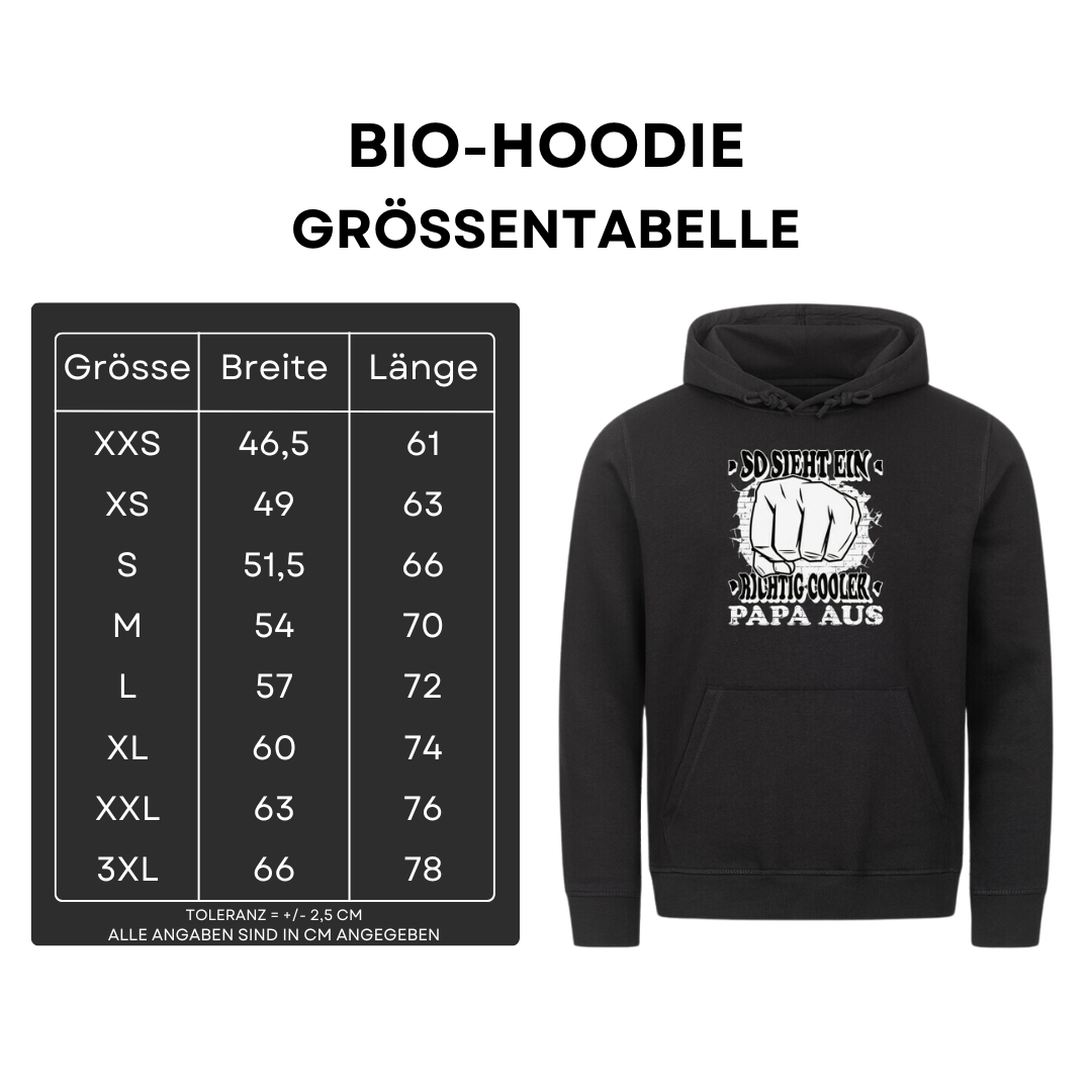 So sieht ein richtig cooler Papa aus - Bio Hoodie