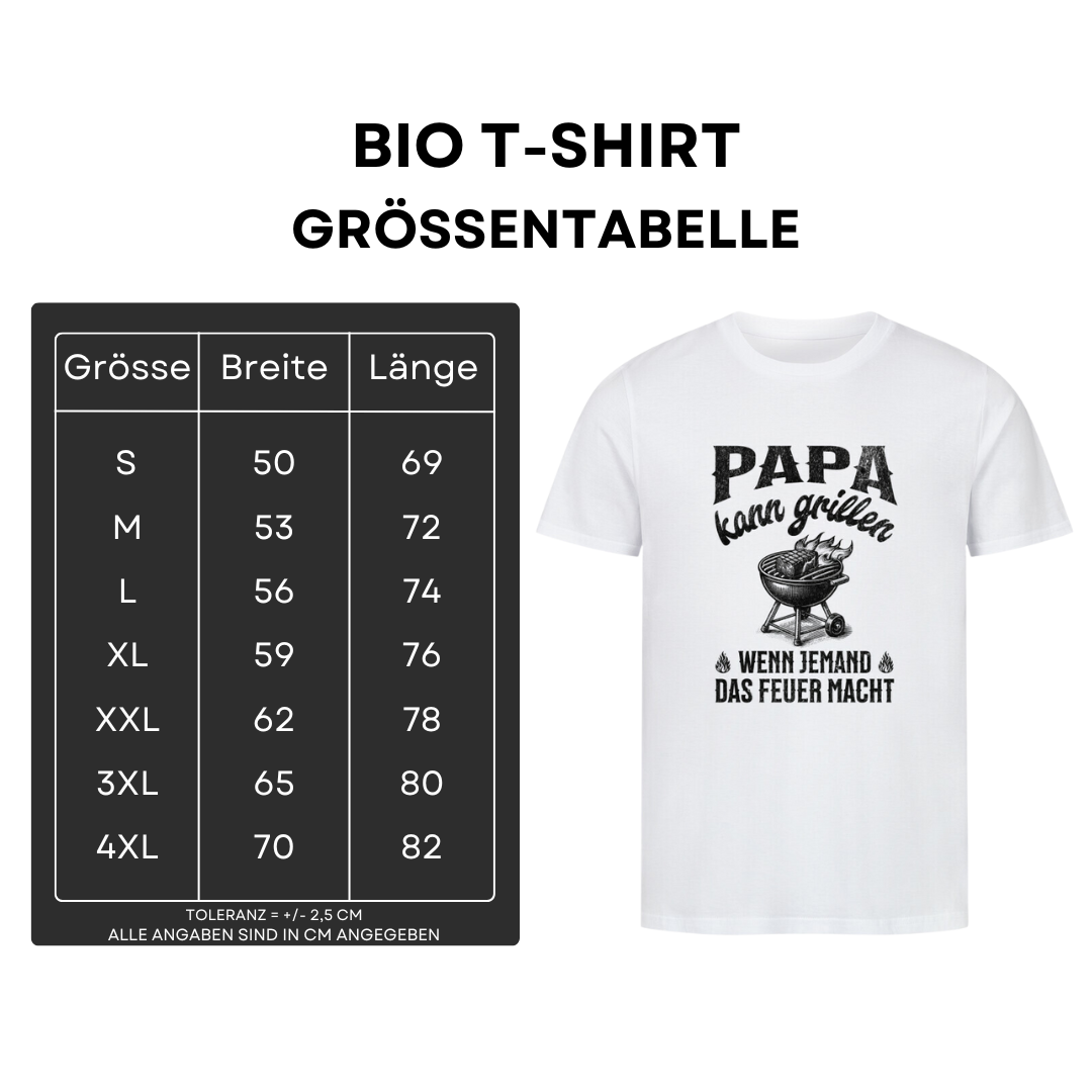 Papa kann grillen - Bio T-Shirt