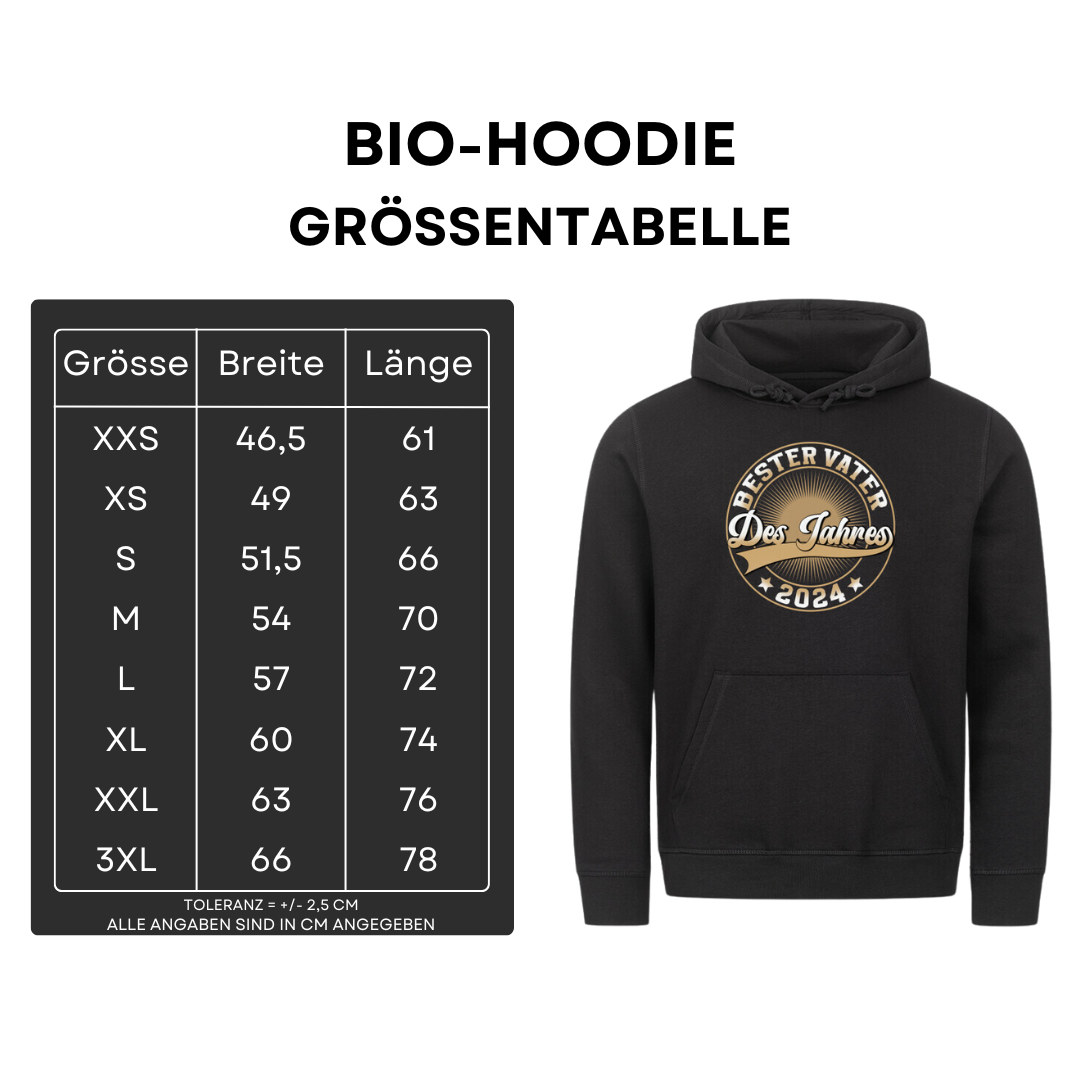 Bester Vater des Jahres 2024 - Bio Hoodie