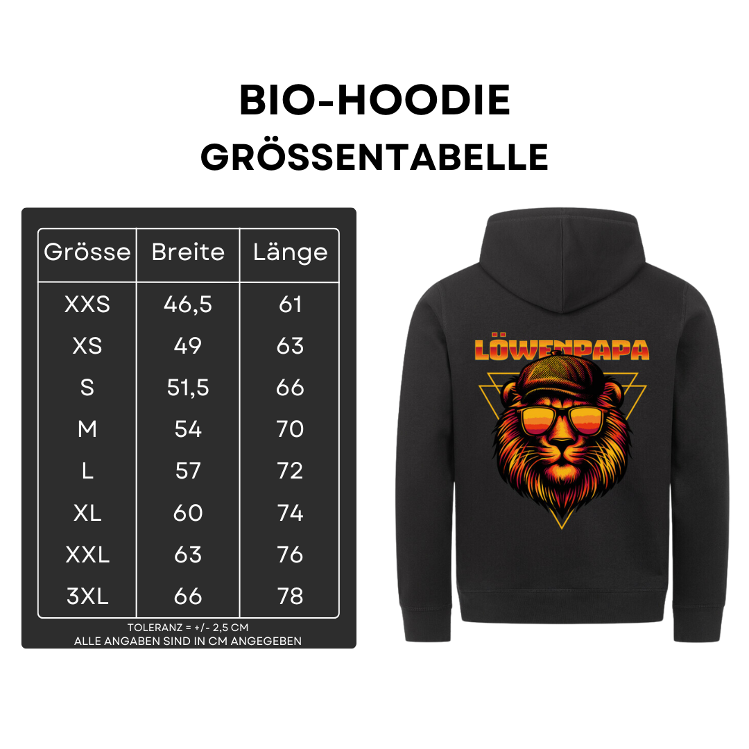 Löwenpapa - Bio Hoodie
