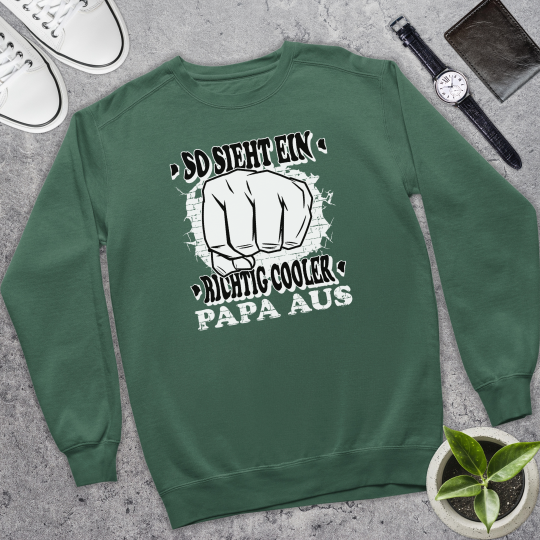 So sieht ein richtig cooler Papa aus - Bio Pullover