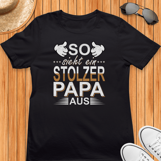 So sieht ein stolzer Papa aus - Bio T-Shirt