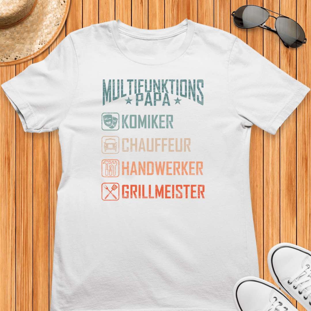 Multifunktionspapa Retro - Bio T-Shirt