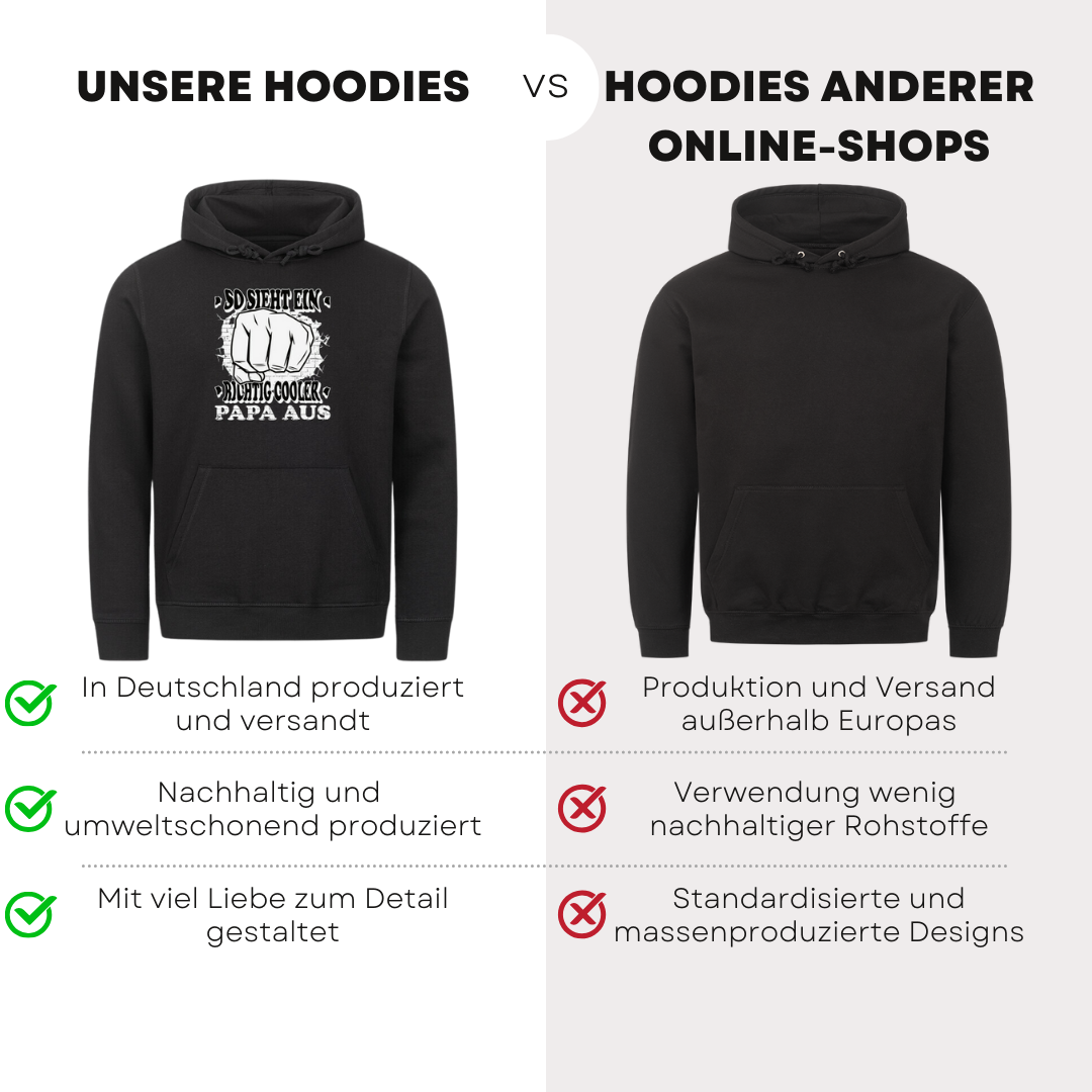 So sieht ein richtig cooler Papa aus - Bio Hoodie
