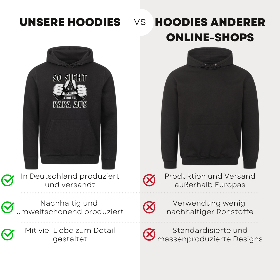 So sieht ein richtig cooler Papa aus II - Bio Hoodie