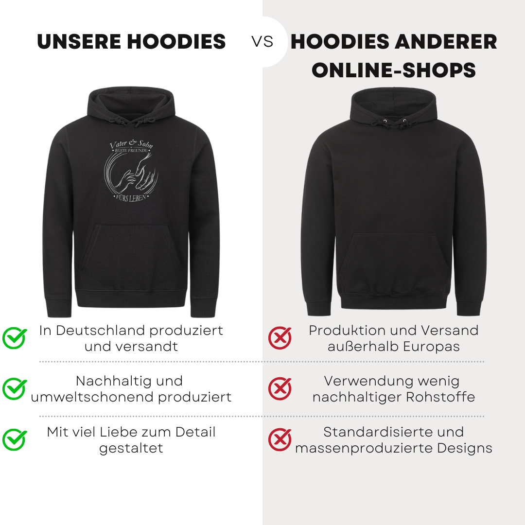 Vater & Sohn beste Freunde fürs Leben II - Bio Hoodie