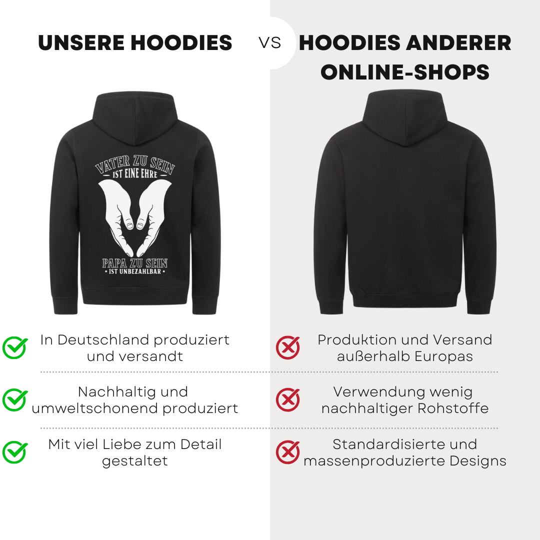Vater zu sein ist eine Ehre III - Bio Hoodie