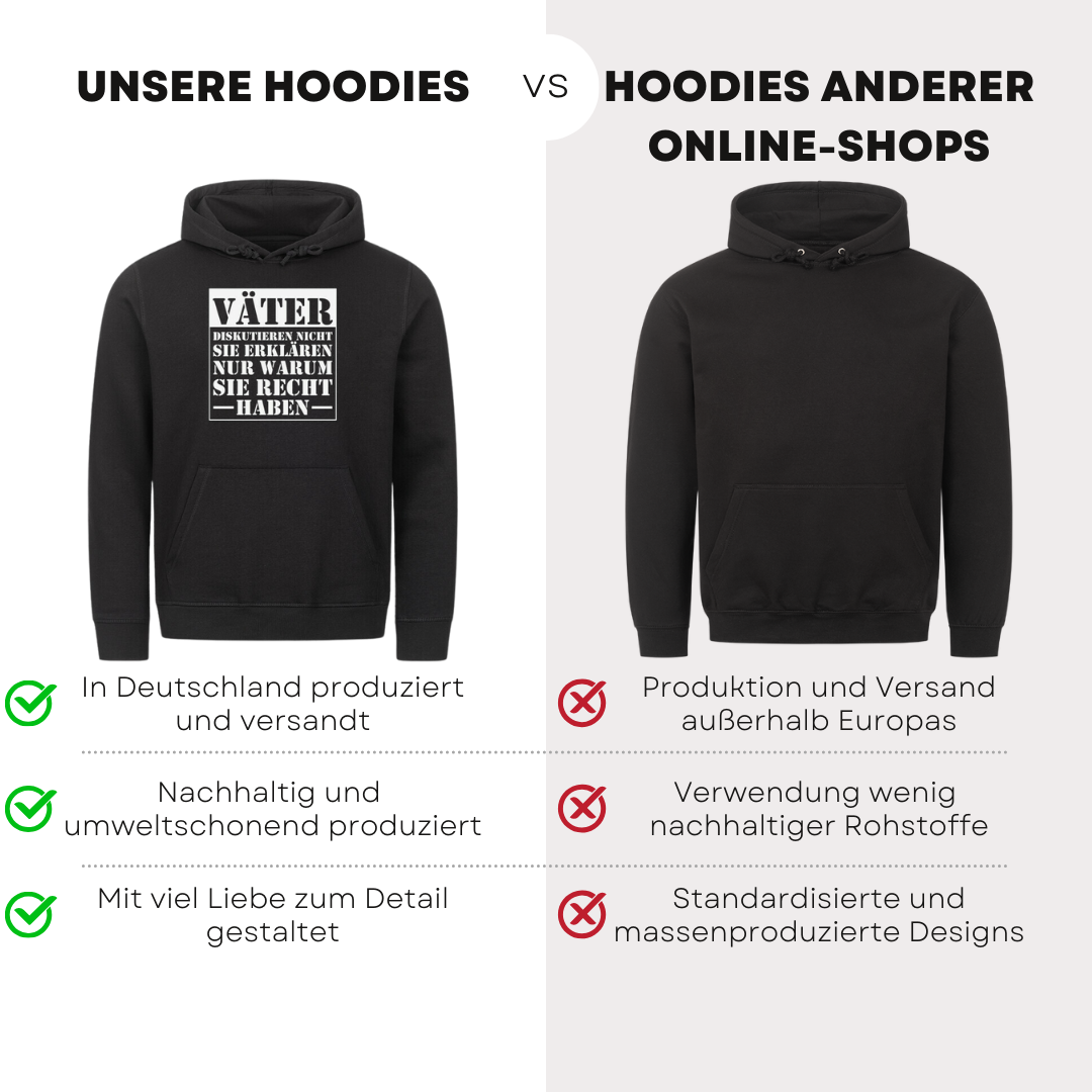 Väter diskutieren nicht - Bio Hoodie