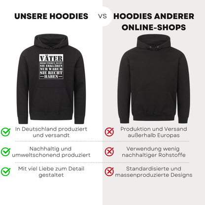 Väter diskutieren nicht - Bio Hoodie
