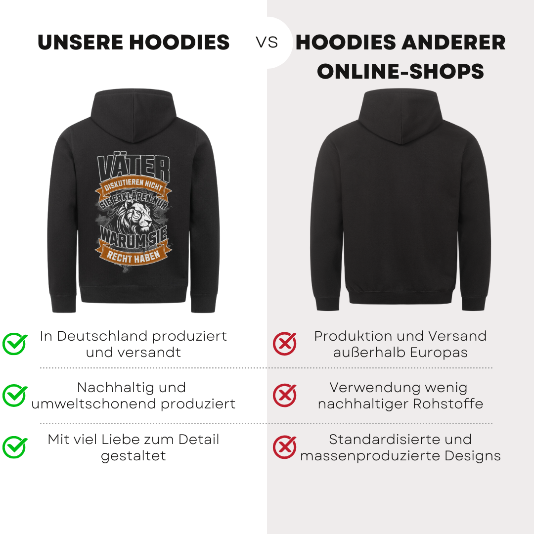 Väter diskutieren nicht - Bio Hoodie