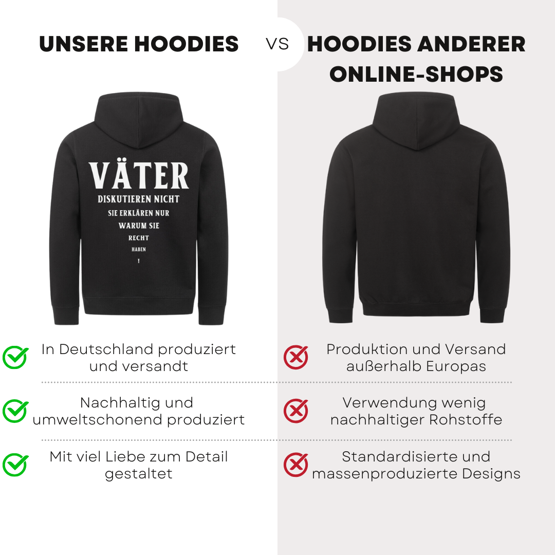 Väter diskutieren nicht II - Bio Hoodie