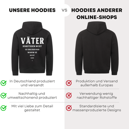 Väter diskutieren nicht II - Bio Hoodie