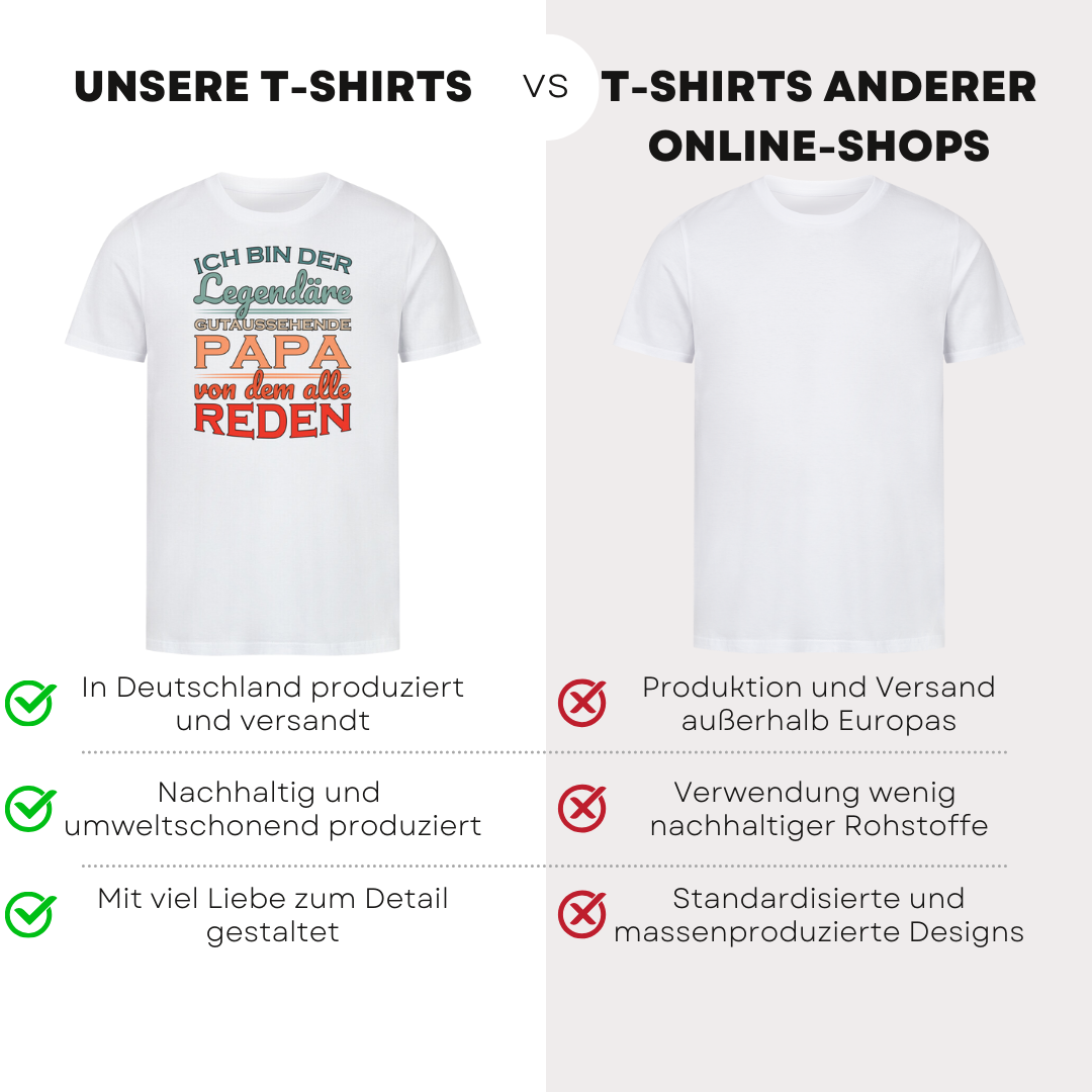 Ich bin der legendäre gutaussehende Papa - Bio T-Shirt