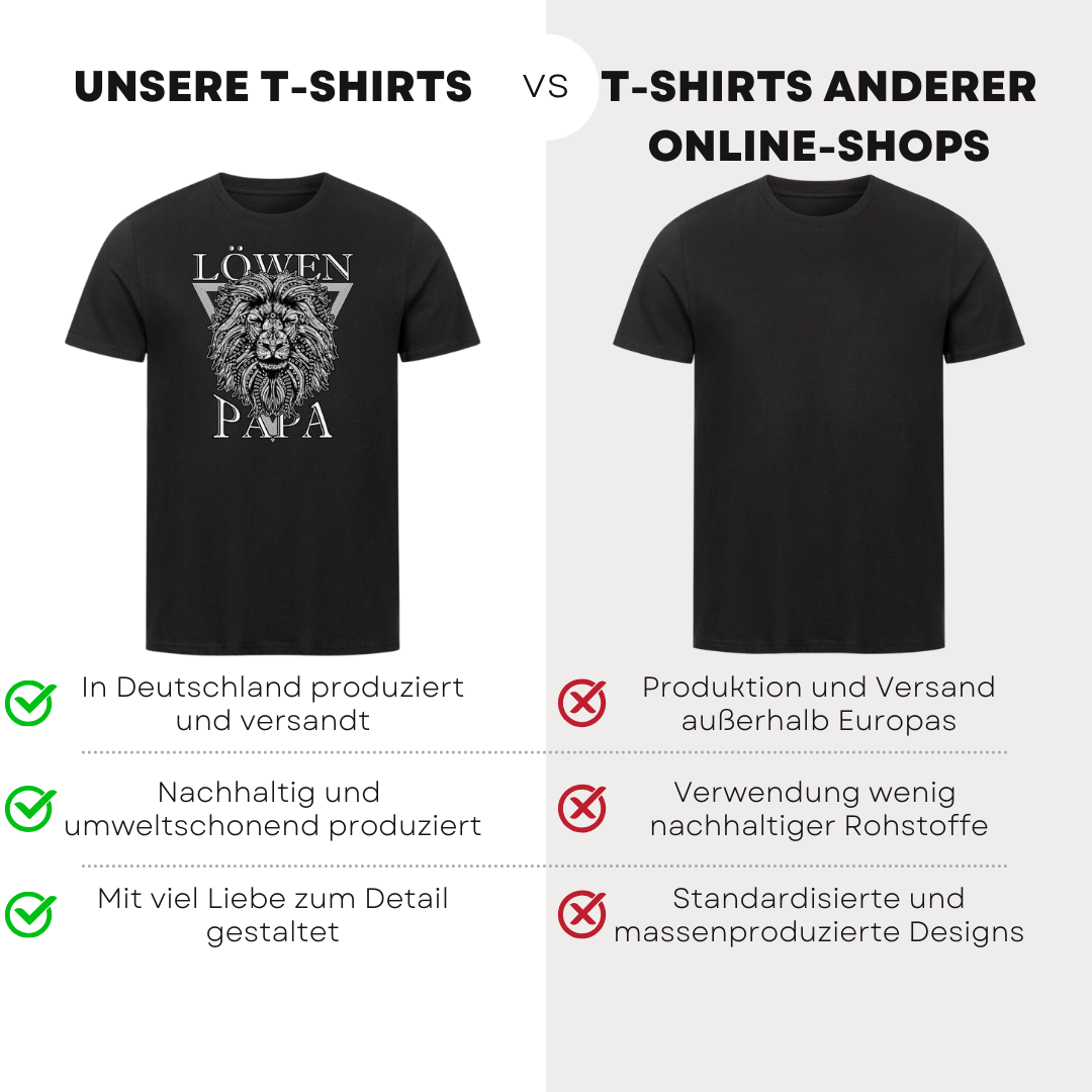 Löwenpapa - Bio T-Shirt