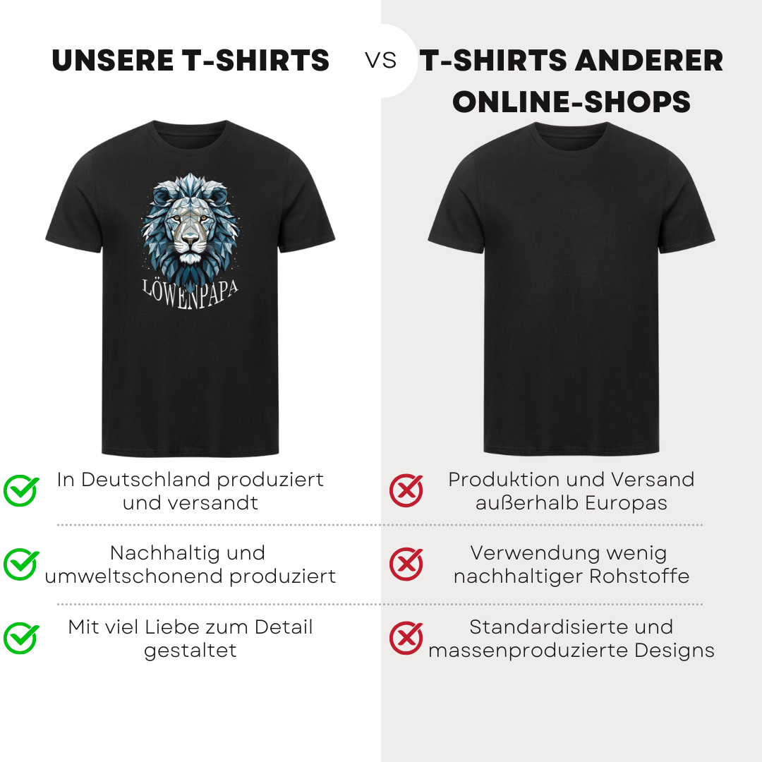 Löwenpapa II - Bio T-Shirt