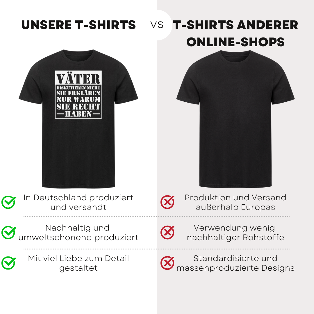 Väter diskutieren nicht - Bio T-Shirt