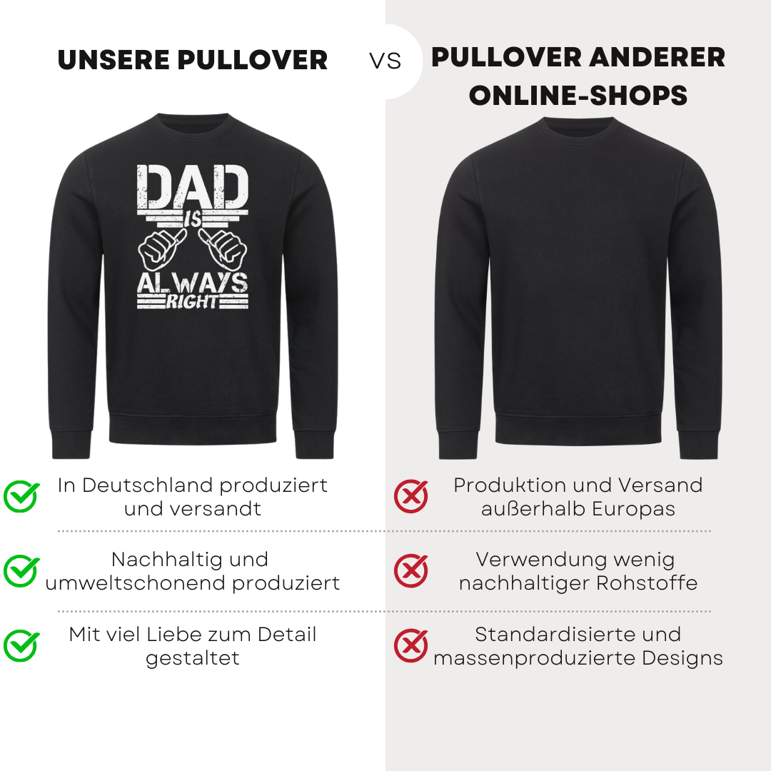 Dad is always right - Bio Pullover