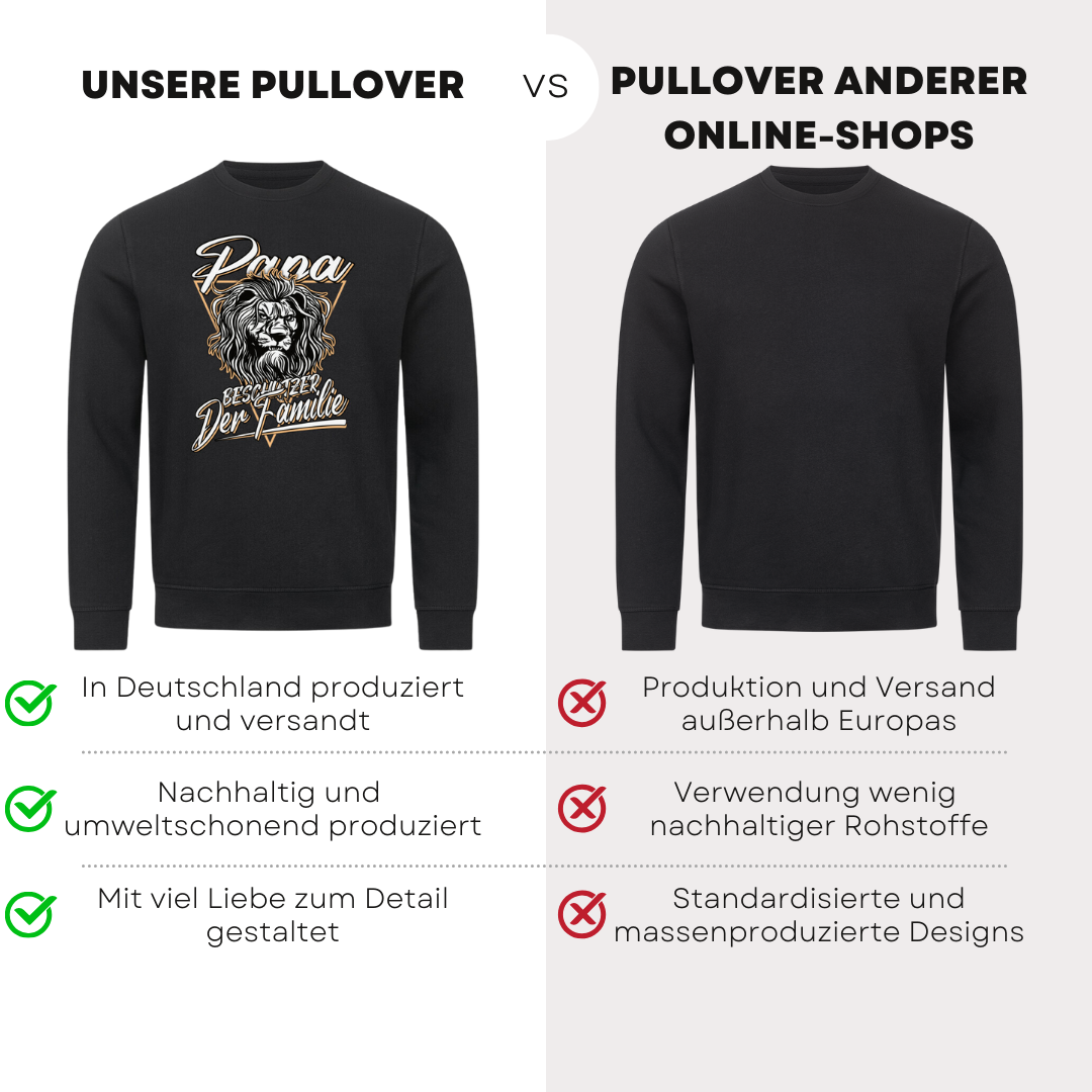 Papa Beschützer der Familie - Bio Pullover