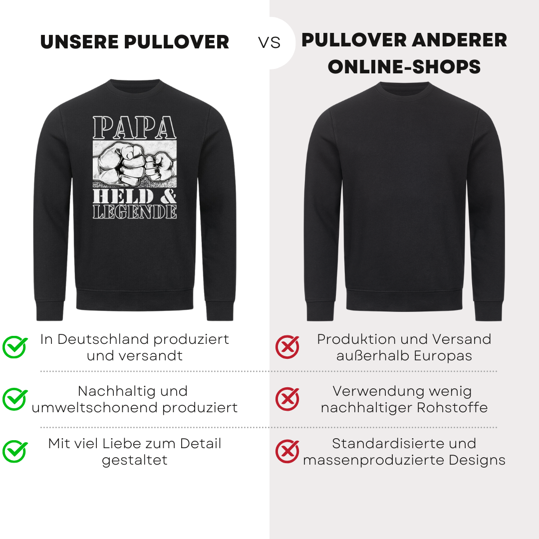 Papa Held & Legende - Bio Pullover