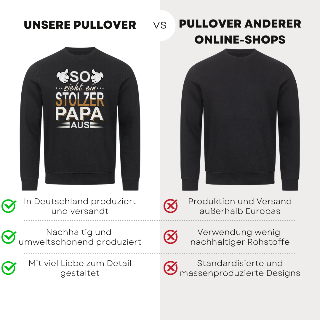 So sieht ein stolzer Papa aus - Bio Pullover