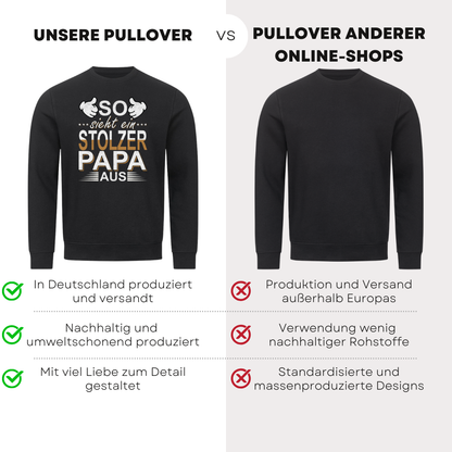 So sieht ein stolzer Papa aus - Bio Pullover