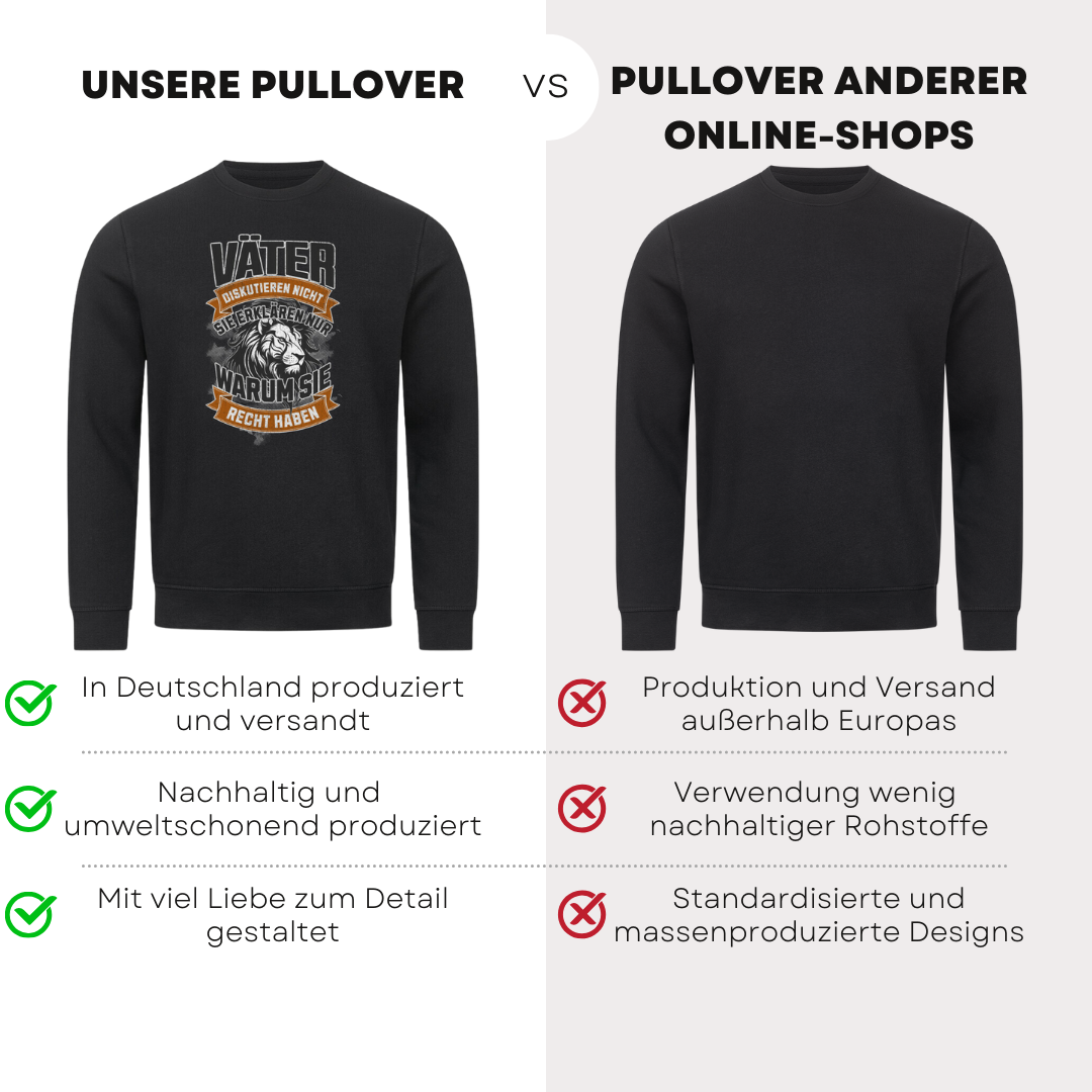 Väter diskutieren nicht II - Bio Pullover