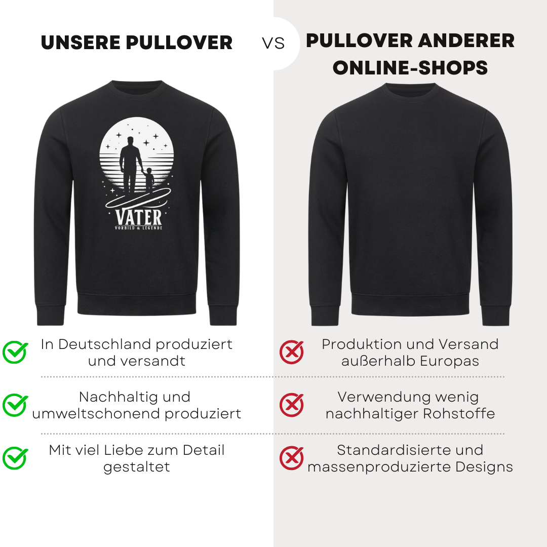Vater Vorbild & Legende - Bio Pullover