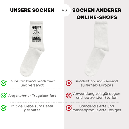 Fehlt nur noch das Zelt - Socken