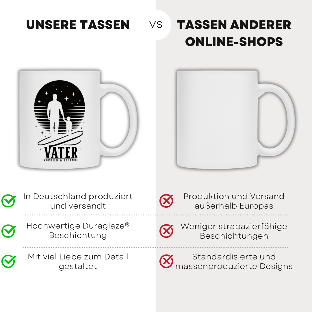 Vater Vorbild & Legende - Tasse