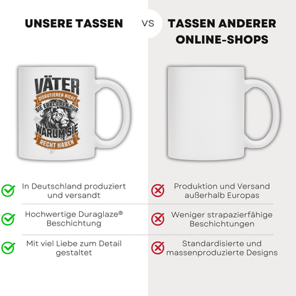 Väter diskutieren nicht - Tasse