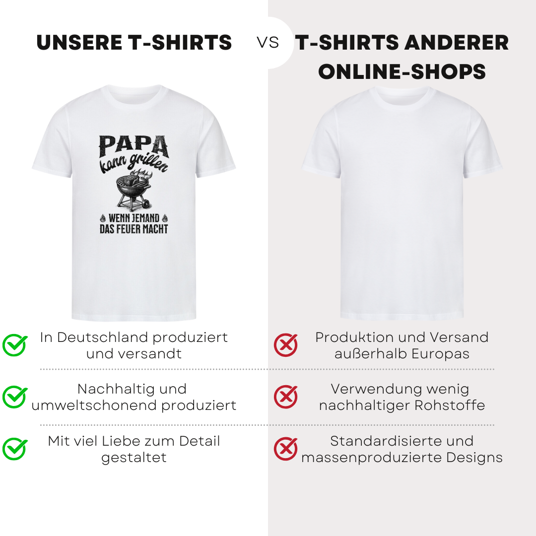 Papa kann grillen - Bio T-Shirt
