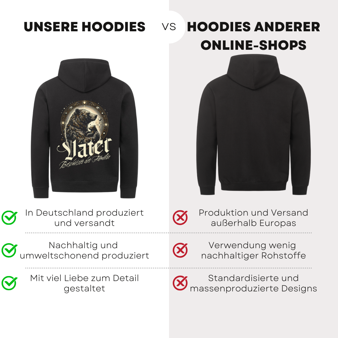 Vater Beschützer der Familie - Bio Hoodie