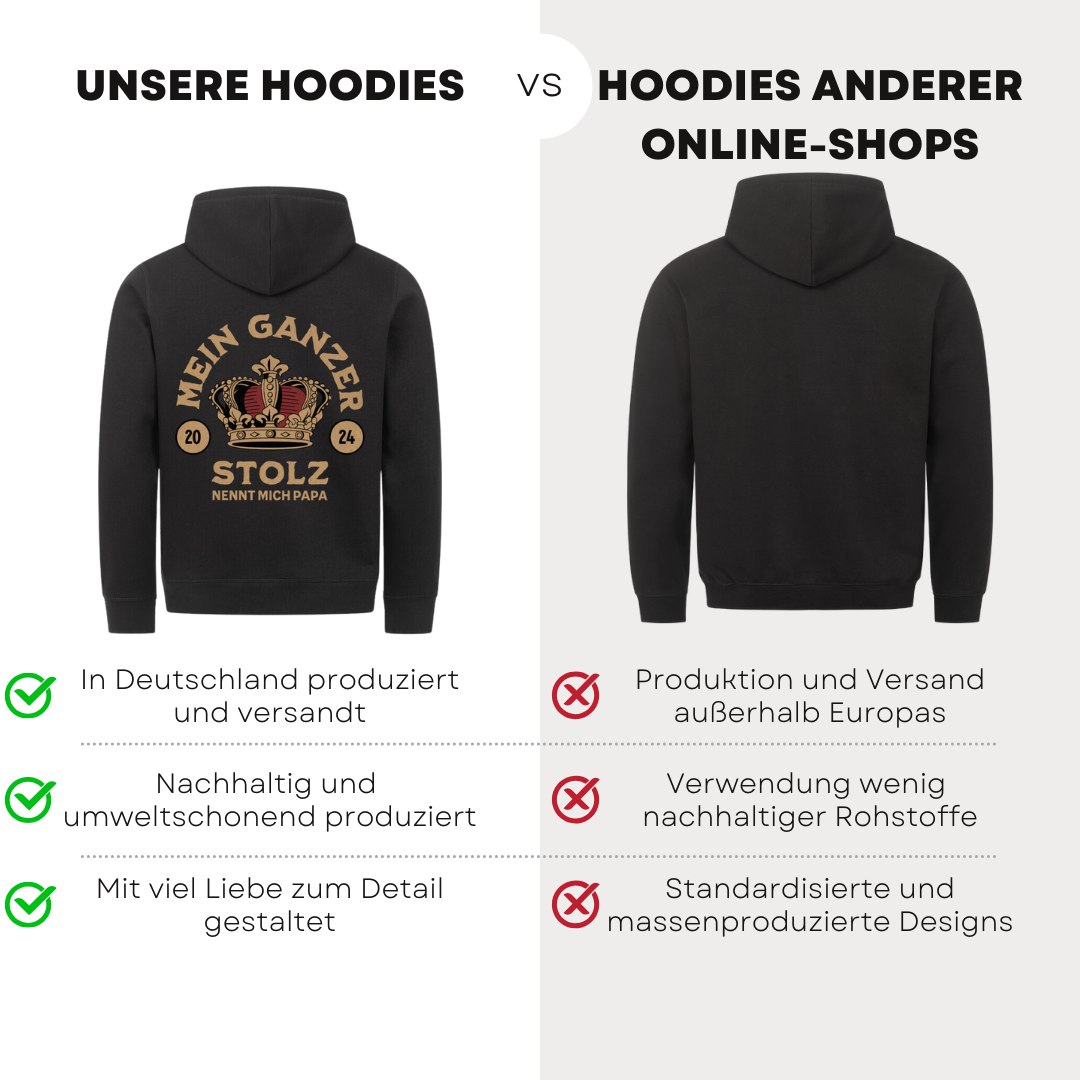 Mein ganzer Stolz nennt mich Papa - Bio Hoodie