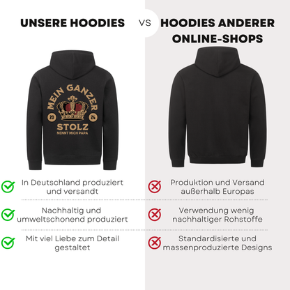 Mein ganzer Stolz nennt mich Papa - Bio Hoodie