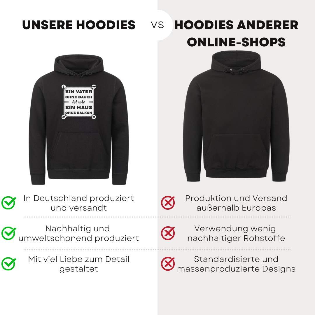 Ein Vater ohne Bauch - Bio Hoodie