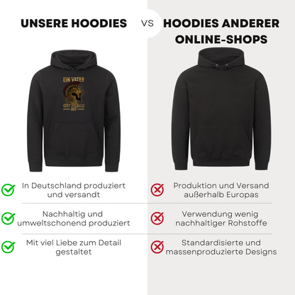 Ein Vater gibt niemals auf - Bio Hoodie